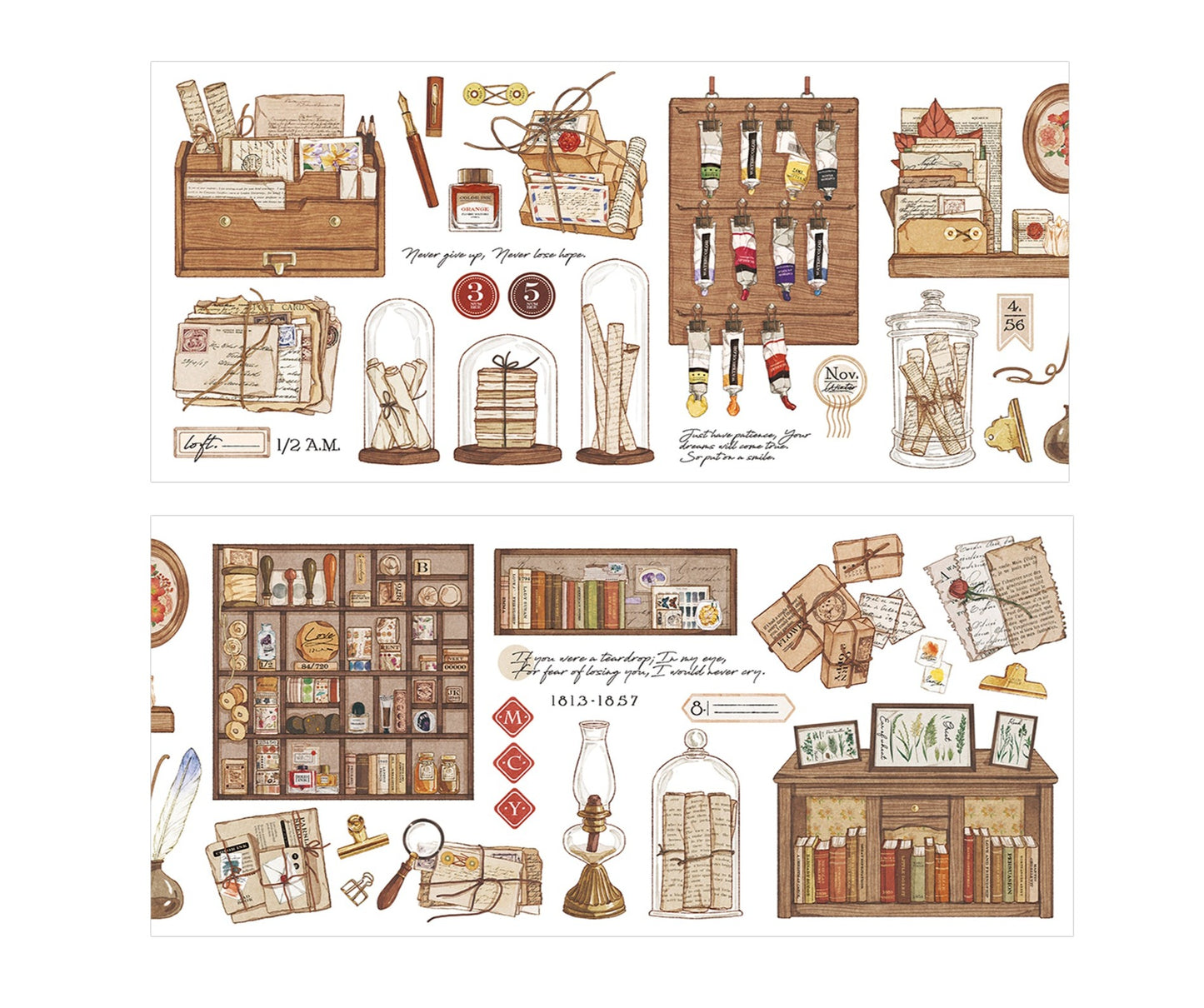 Bandes d'autocollants vintage