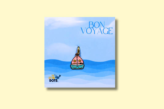 Bon Voyage enamel charm