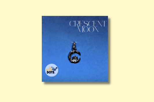 Crescent moon metal charm