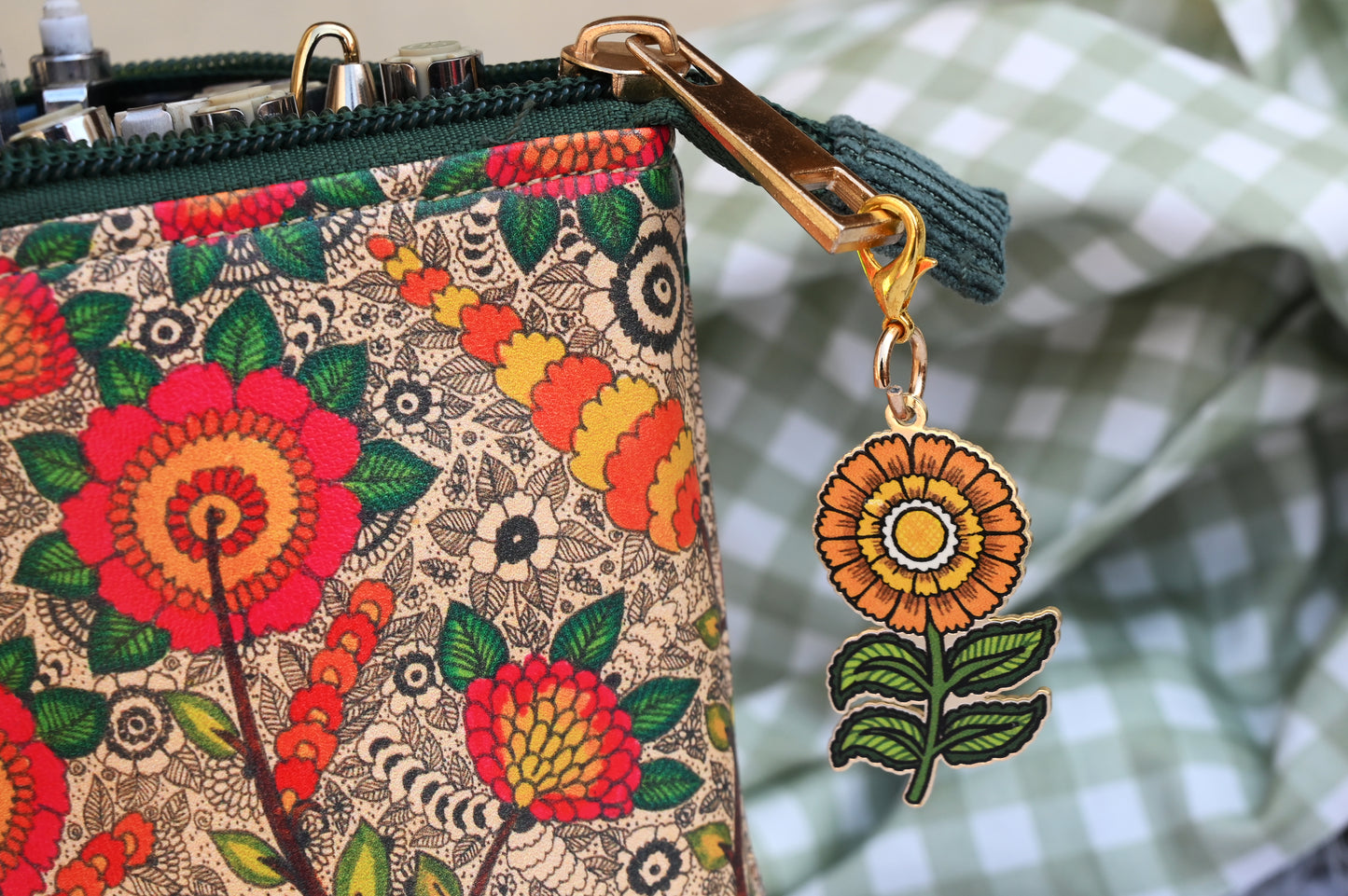 Marigold Metal Charm