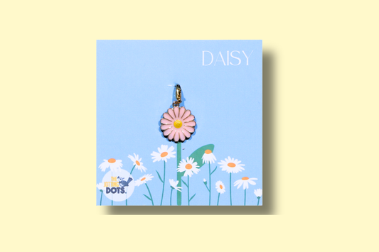 Daisy enamel charm