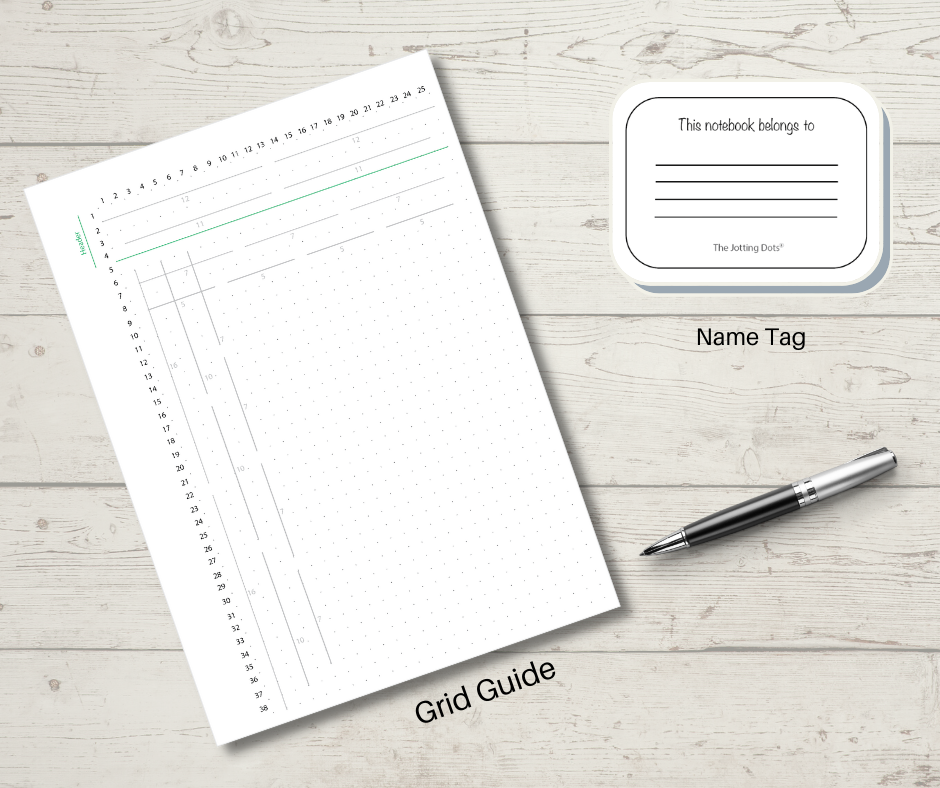 Oops! Olive Dot Grid Notebook, 60% OFF