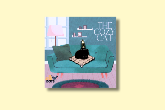 The cozy cat enamel charm