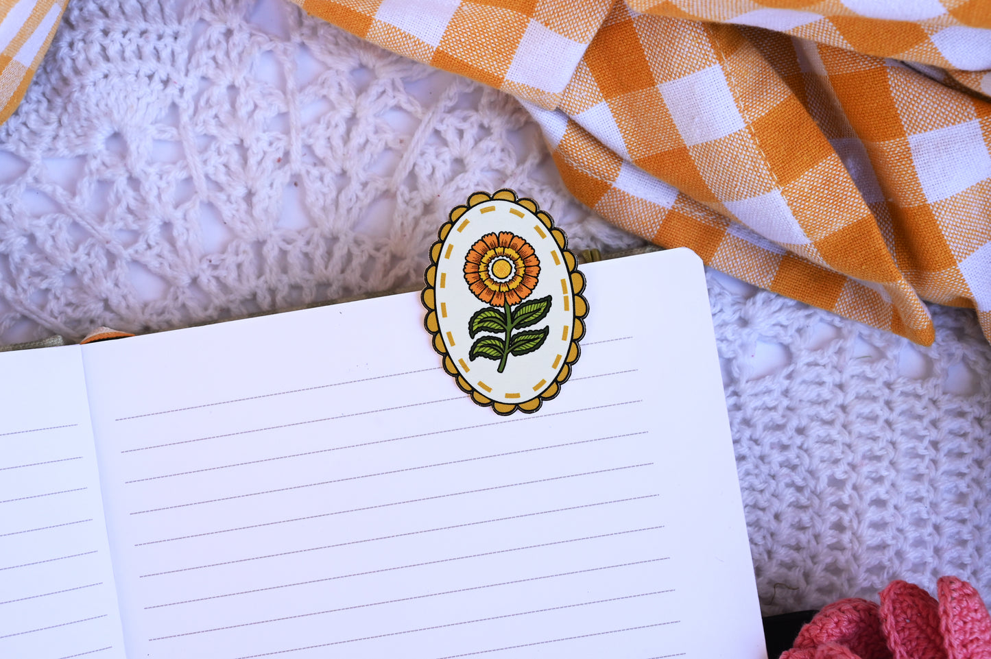 Marigold Medallion Metal Clip