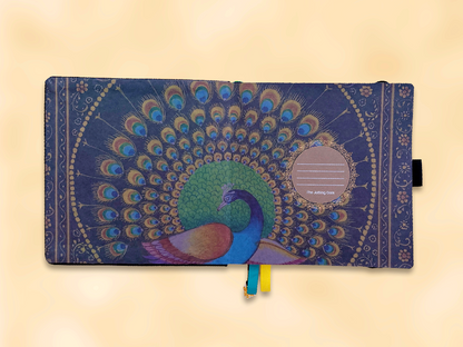 Dancing Peacock Square Notebook