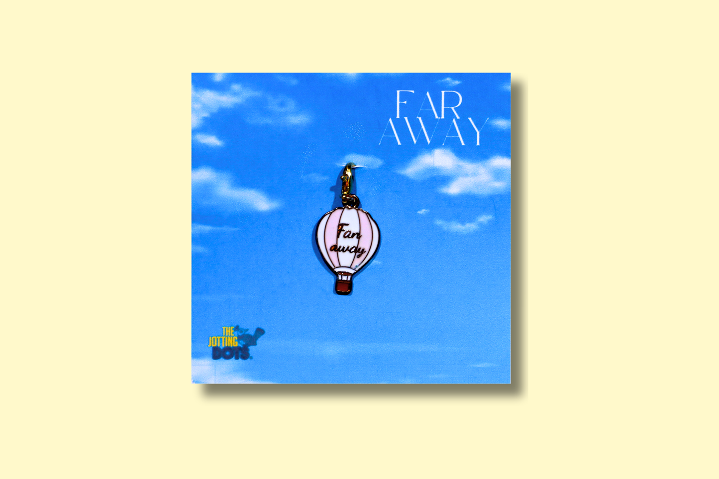 Far away enamel charm
