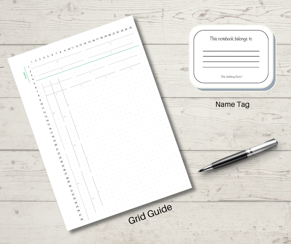 Oops! Sage Dot Grid Notebook 120GSM, B5