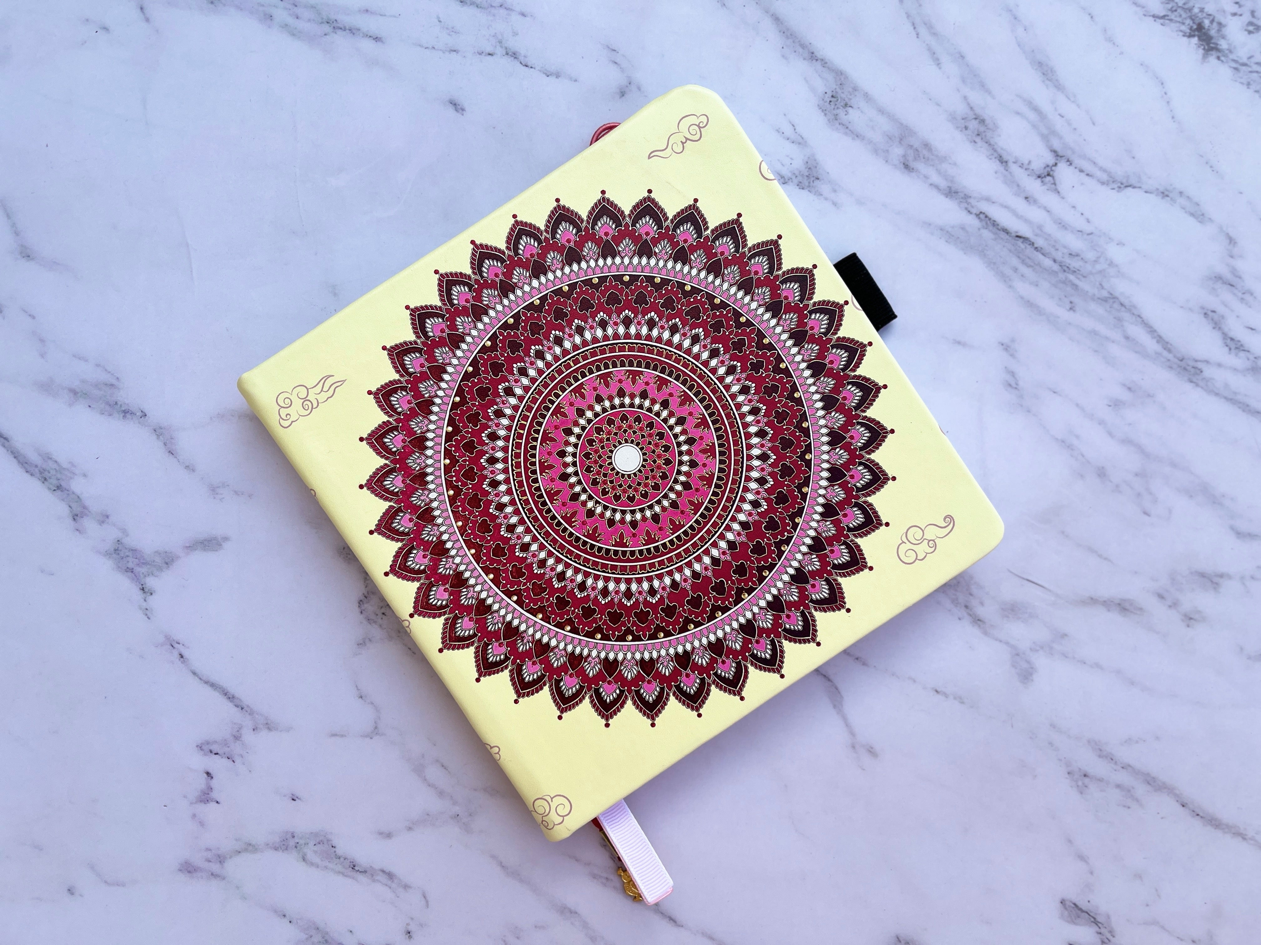 Maroon Mandala Square Notebook – The Jotting Dots