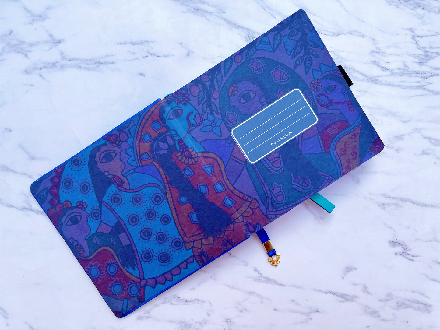 Madhubani Twin Fish Square Notebook