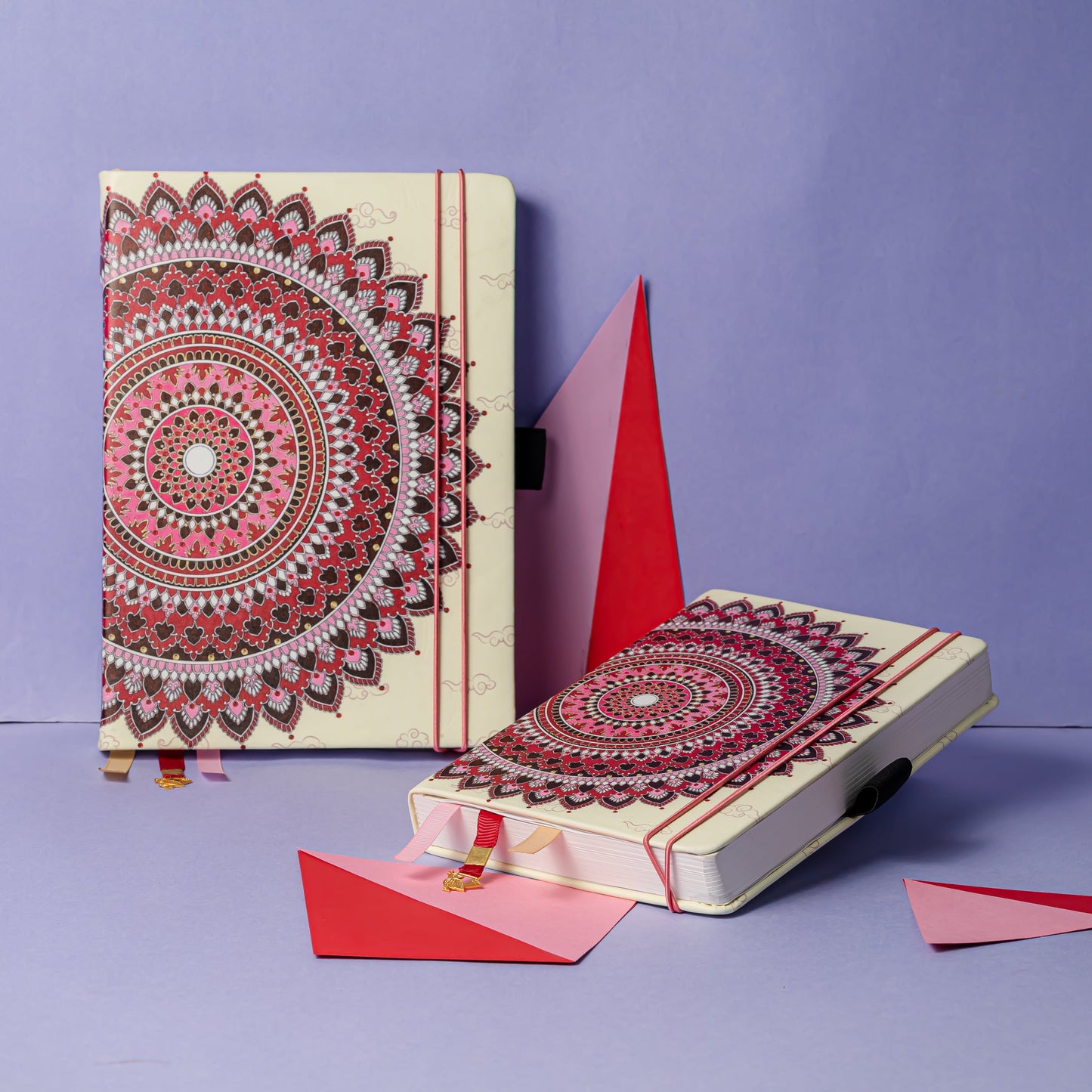 Oops! Maroon Mandala Dot Grid Notebook 160GSM, A5