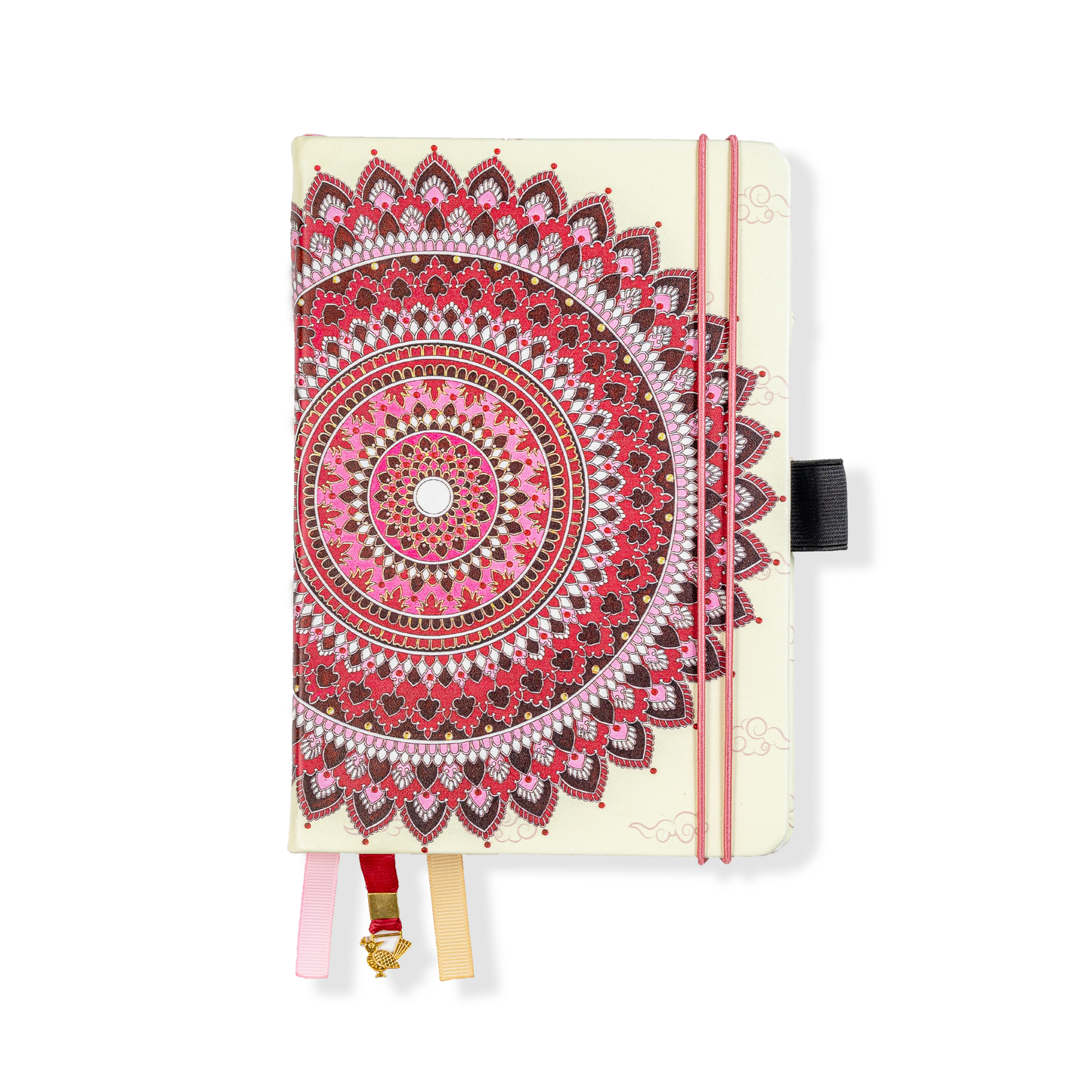 Carnet Grille de points de mandala marron