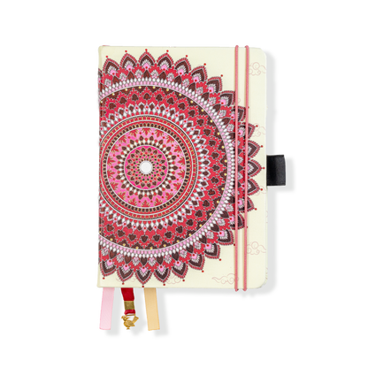 Oops! Maroon Mandala Dot Grid Notebook 160GSM, A5