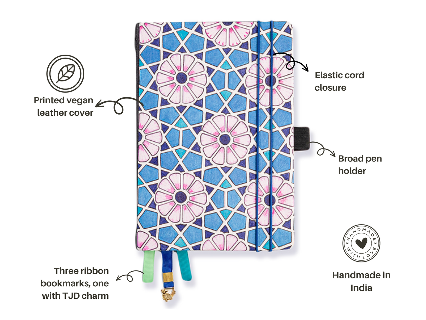 Oops! Mughal Jaali Dot Grid Notebook 160GSM, A5