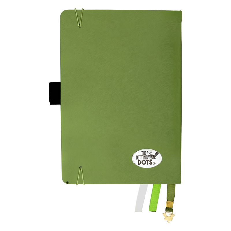 Oops! Classic Olive Dot Grid Notebook 160GSM, A5