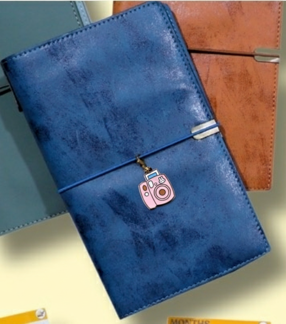 Polaroid camera enamel charm