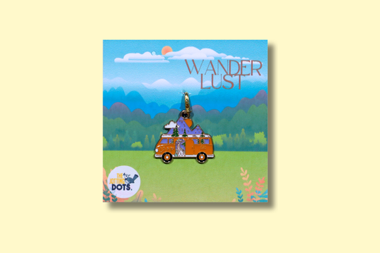 Wanderlust enamel charm